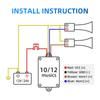 12 Sound Car Horn Controller Electronic Horn Controller Horn Speaker Control Unit Warning Alarm For Boat Car Motorcycle