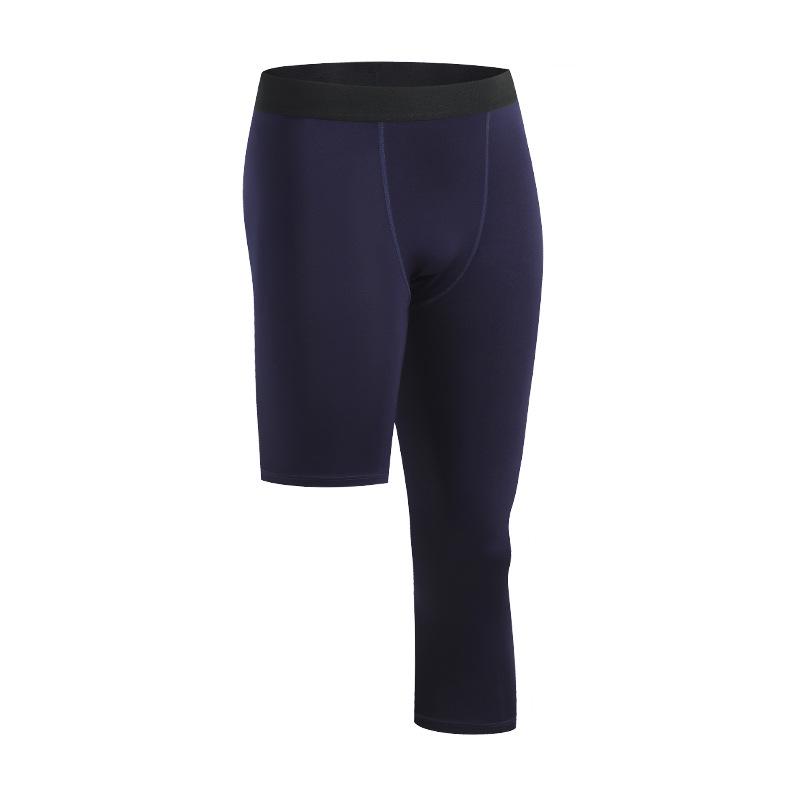 Мужские компрессионные тайтсы для баскетбола с быстрым высыханием, на одну ногу, семиточечные, базовый слой, штаны для фитнес-тренировок