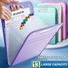 13 Pocket Folder Portable A4 Letter Size Macaroon Folding File Organizer For Classroom Office And Home Storage Stationery
