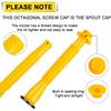 Godboy Gas Can Spout Replacement, Gas Can Nozzle, (5 Kit-Yellow) Flexible Pour Nozzle Suitable For Most 1/2/5/10 Gal Oil Cans, Fuel Can Spout