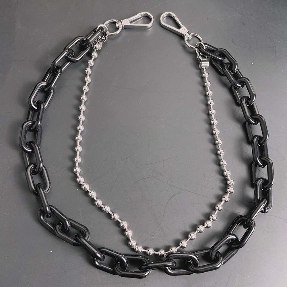 Decoration Men Women Acrylic Chains Plastic Belts Punk Style Waist Chains Pants Chains Double Layer