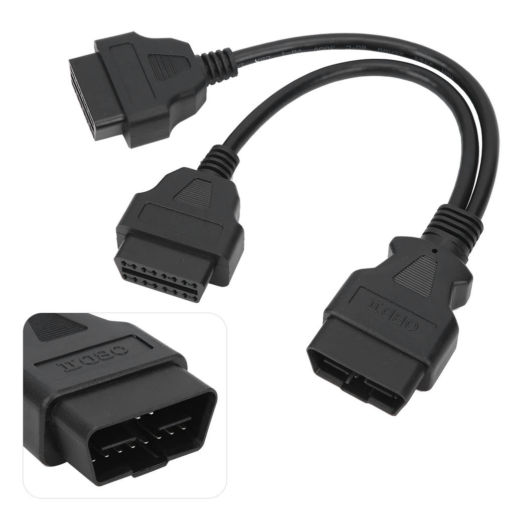 16?Контакт OBD2 кабеля 1?к?2 удлинителя, адаптер автомобильного диагностического разъема, длина удлинителя 11,8 дюйма
