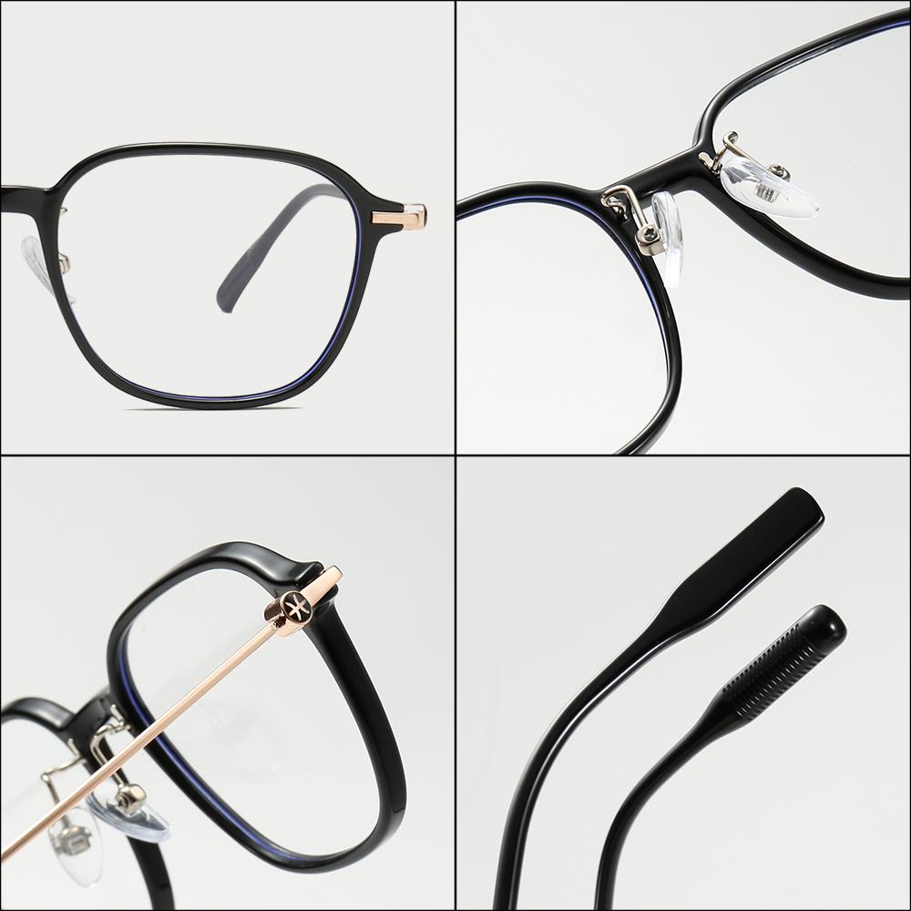 Корейские новые очки TR frame anti-blue light flat glass высококачественные металлические очки для мужчин и женщин MS8142