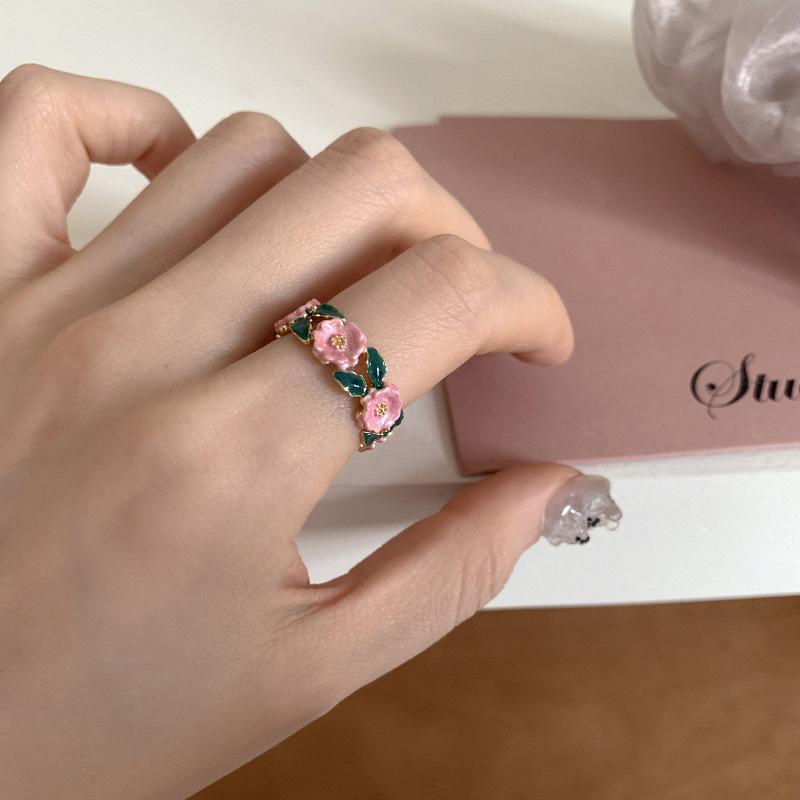 VENTFILLE Silver Color Geometry Punk Ring for Women Girl Birthday Gift Korean Irregular Open Black Agate Jewelry Dropshipping