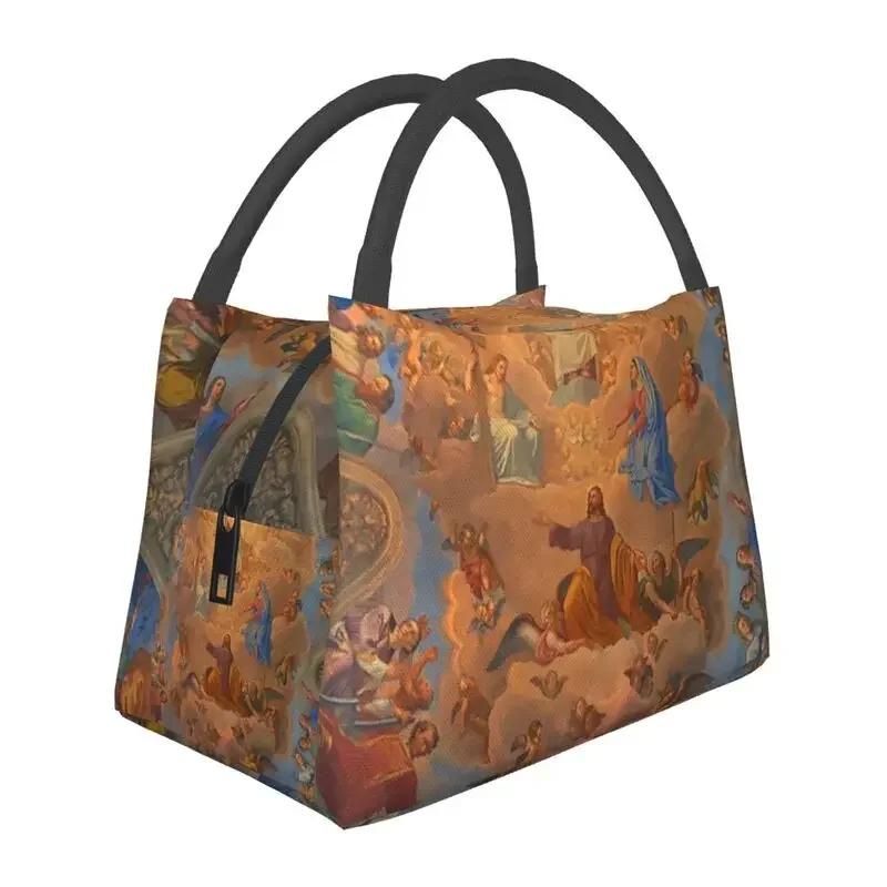 Сумки для обеда с золотым львом и дамасским орнаментом для мужчин и женщин, теплые, изолированные, для пикника, кемпинга, работы, путешествий