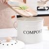 Odorless Kitchen Compost Bucket Large Capacity Kitchen Trash Dustbin  Kitchen Counter-top