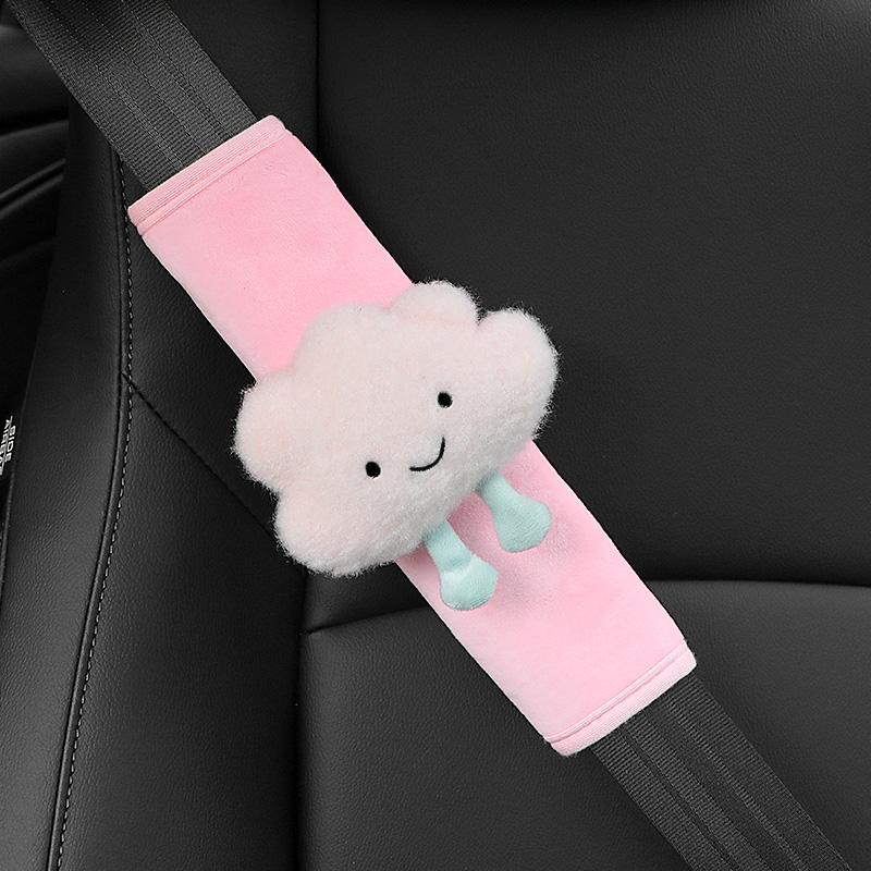 High Quality Car Styling Cartoon Cloud Seat Belt Cover Shoulder Strap Harness Cushion Auto Shoulder Pad Protector Neck Support