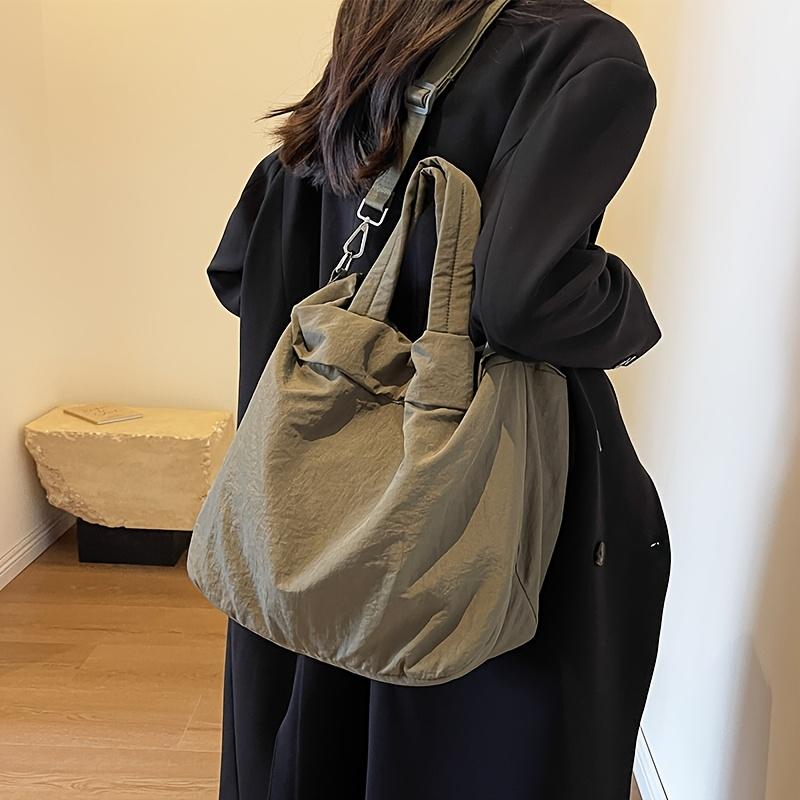 Женская стильная повседневная нейлоновая сумка через плечо большой вместимости, легкая сумка кроссбоди для покупок и путешествий.