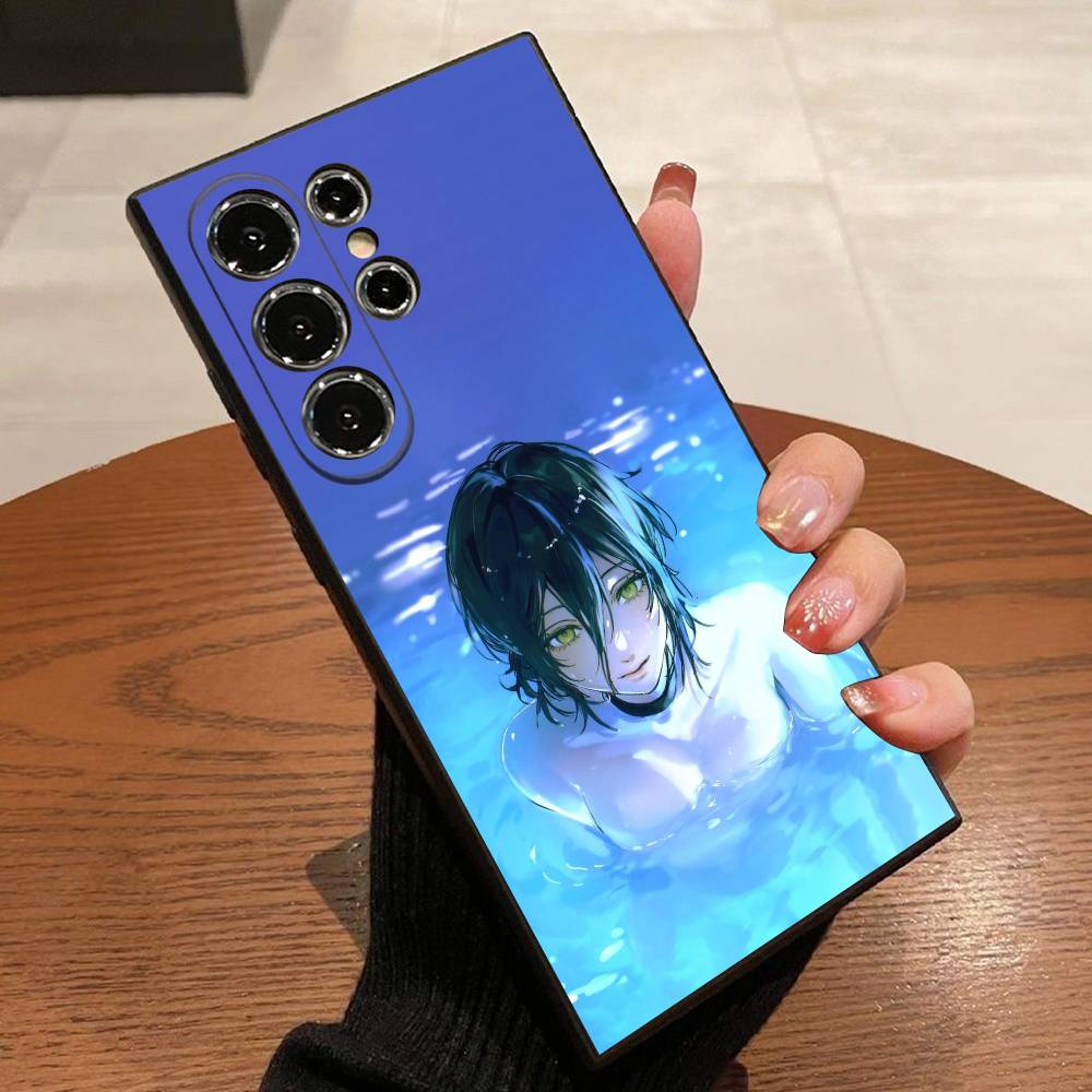 Чехол для телефона C-Chainsaw Man Reze Arc для Samsung S25,S24,S21,S22,S23,S30,Ultra,S20,Plus,Fe,Lite,5G Черный