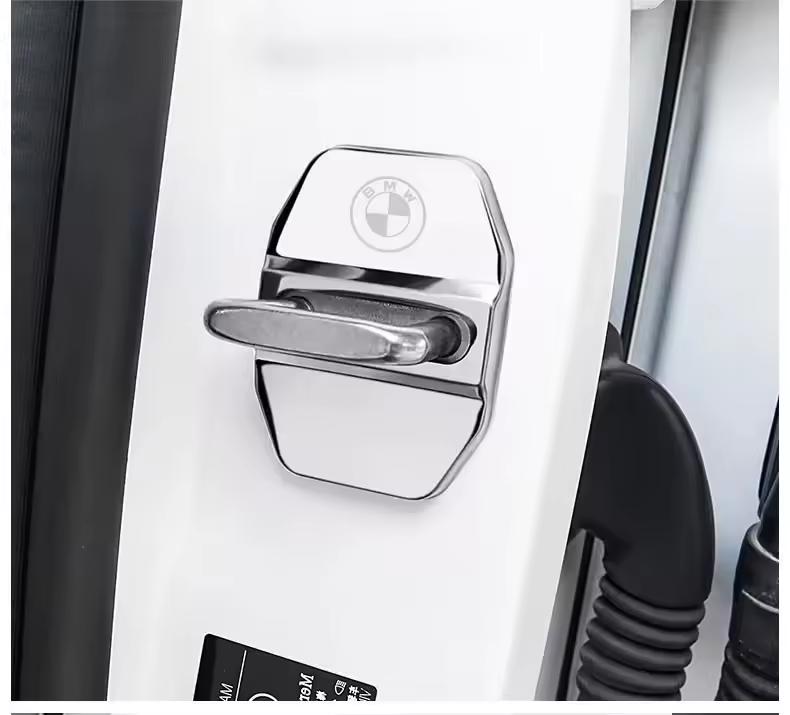 4pcs Car Styling Door Lock Protection Cover Stainless Steel Accessories For BMW M Performance E46 E90 E60 F20 X1 F10 X3 pendant ADMVN1