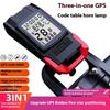 GPS Велосипедный Фонарь Спидометр Звонок 3 в 1 Многофункциональный Перезаряжаемый Велосипедный Передний Фонарь Велокомпьютер Аксессуары для Горного Велосипеда