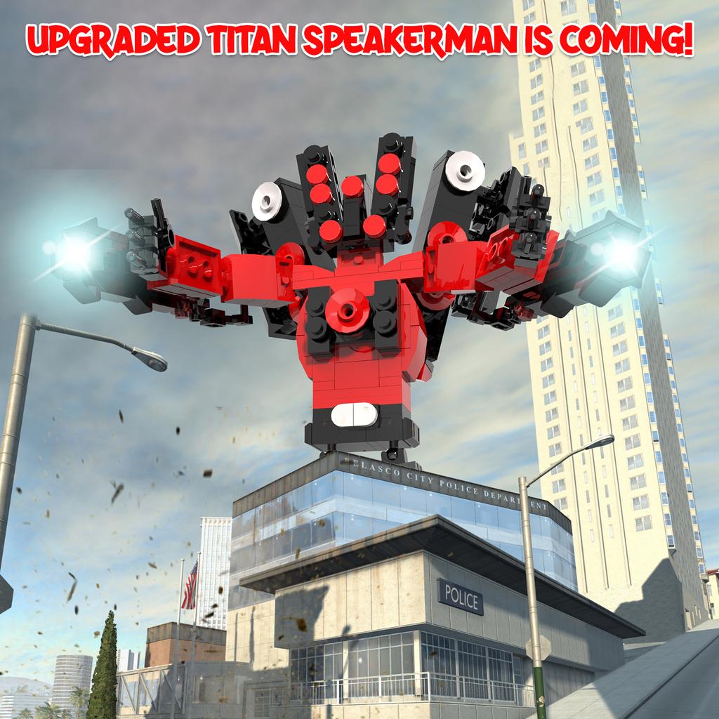 Skibidi модернизированный титановый туалетный набор Speakerman Building Set Speakerman 2.0 фигурка из забавных коротких видеоигр Multiverse Meme Toys