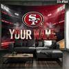 Custom Name,San Francisco 49ers Wall tapestry, aesthetic printed fabric blanket, suitable for bedroom, living room, and home decor.