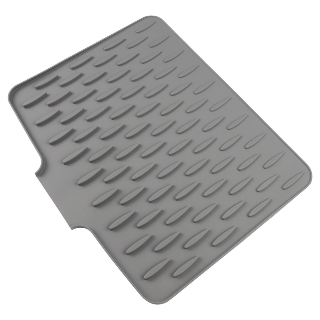 Silicone Draining Pad Drying Mat Silikon Dish Drying Mat With Tilted Water Diversion Mat For Kitchen Tableware Non-slip Mats