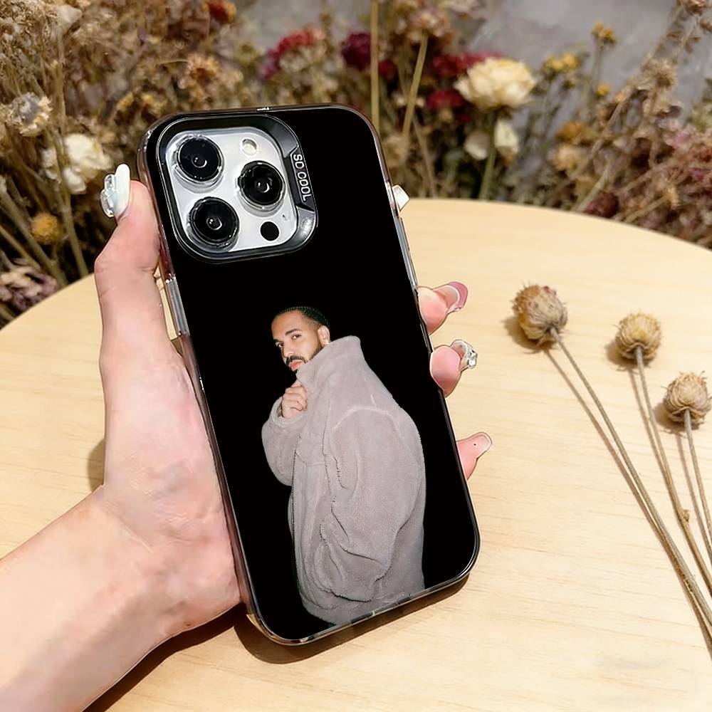 Чехол для телефона певца-рэпера D-Drake для iPhone 17,16,15,14,13,12,11 Plus,Pro Max,XS,Разноцветный Серебристо-Черный Чехол