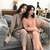Женский вязаный свитер из двух предметов, зимний спортивный костюм, весенне-осенний модный ШИКАРНЫЙ кофта, верхняя одежда, брючный костюм, женский