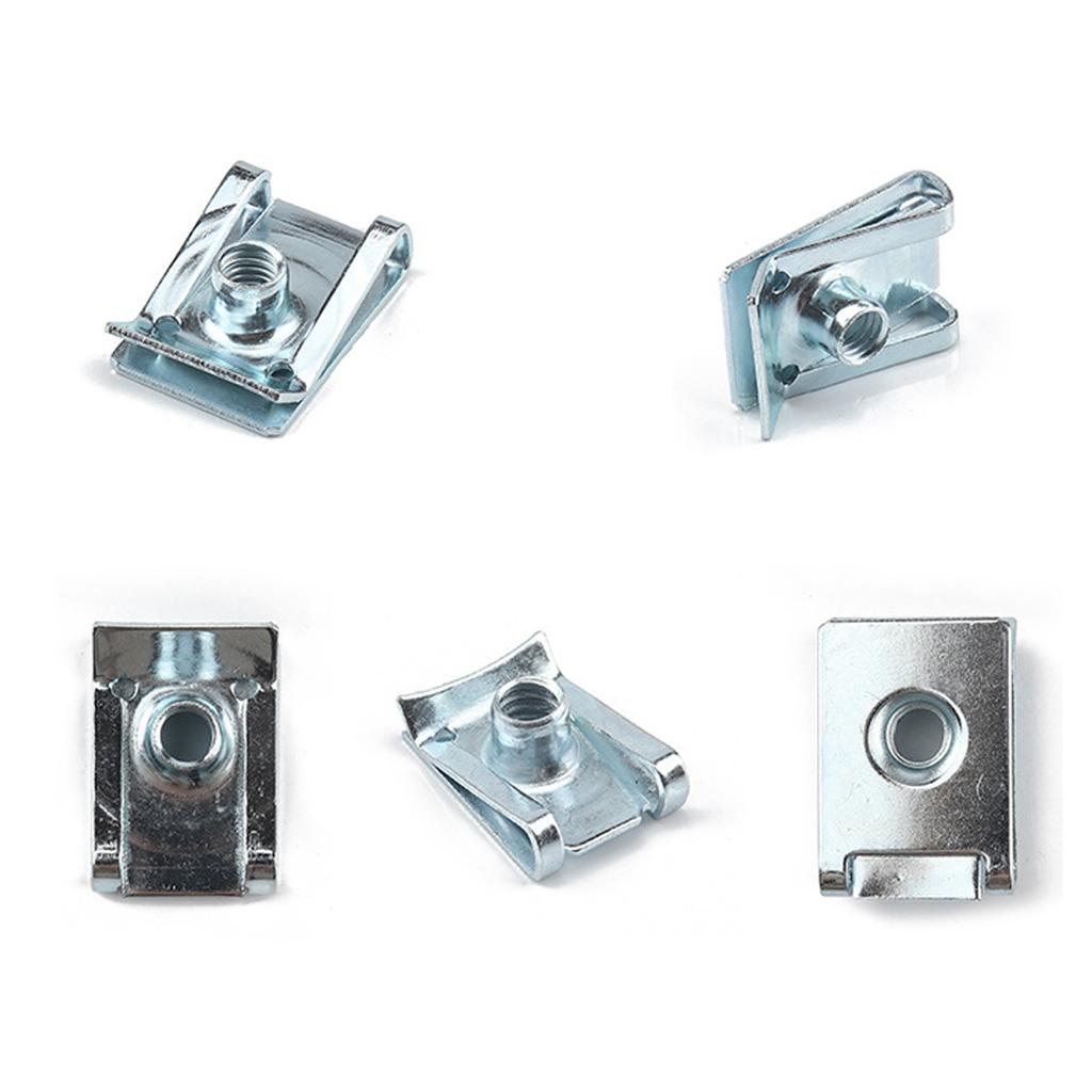 U-образный гаечный зажим, крепеж из нержавеющей стали U?Зажимы для гайки дымохода для мотоциклов и автомобилей M4-M5-M6-M8 10 шт./комплект Компактный размер