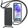 Protective Case - BOOLING - for Samsung Galaxy A55 5G - Hybrid Silicone - Shockproof - Adjustable Lanyard