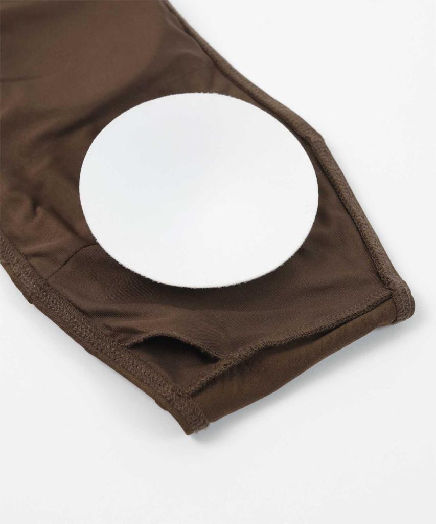 Топ с плиссировкой без косточек и комплект бикини DDXM0557 Женский Средний Черный