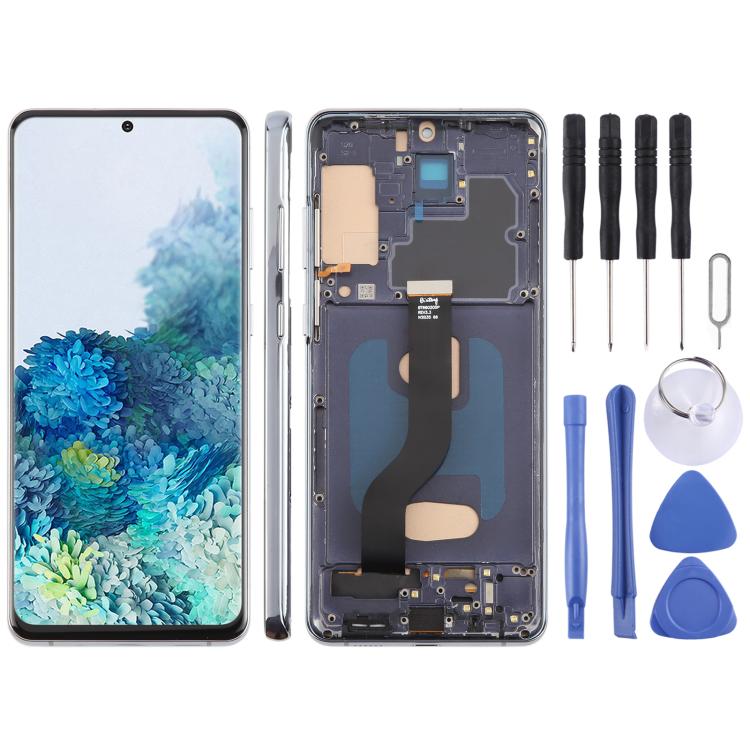 Для Samsung Galaxy S20+ SM-G985F 6,58 дюйма TFT ЖК-экран дигитайзер полный комплект с рамкой, не поддерживает идентификацию по отпечатку пальца