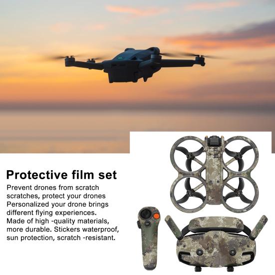 1 Set Drone Sticker for DJI Avata 2 Waterproof Sun Resistant Removable