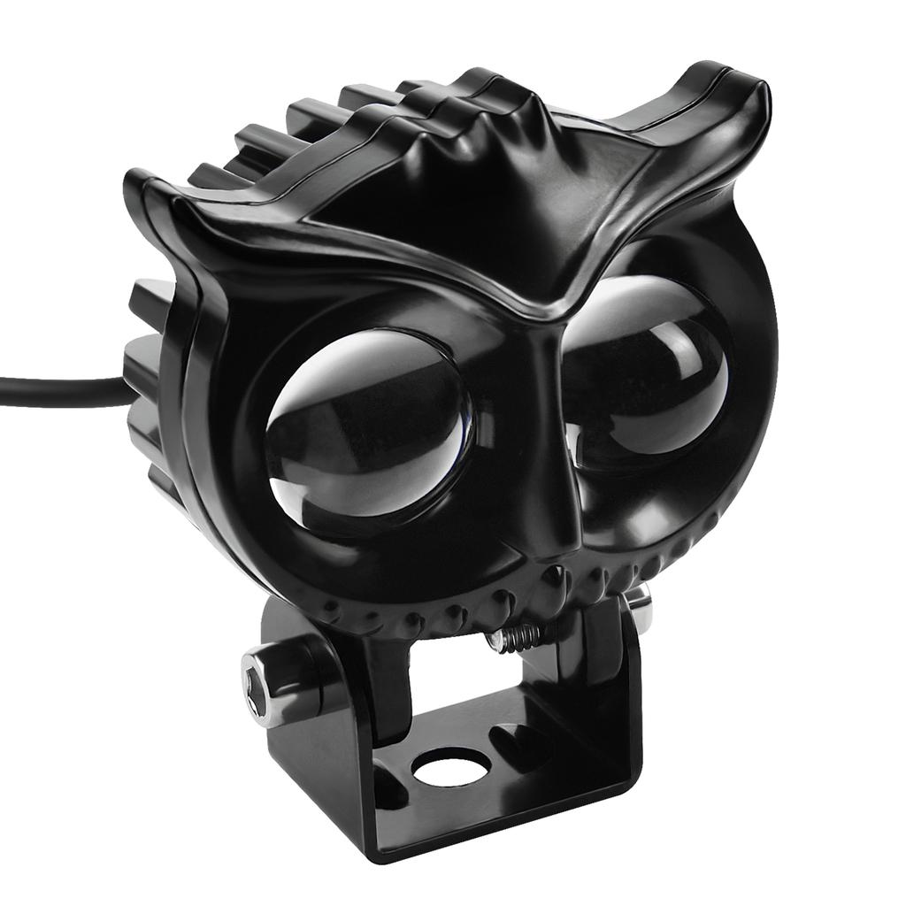 Светодиодные противотуманные фары для мотоцикла, белые/желтые, DC12-85V Owl, вспомогательные фары для автомобилей, квадроциклов, автомобилей