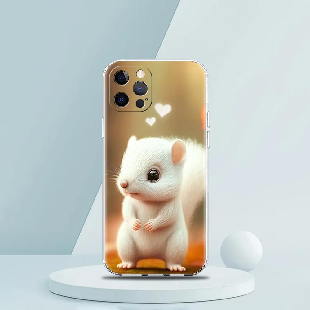 Милый чехол с изображением мультяшного животного для iPhone 15 14 13 12 Pro Max, прозрачный мягкий чехол для iPhone 11 Pro Max 7 8 Plus X XS XR SE Shell