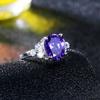 Standard Sterling Silver S925 Ring Fashion Women's Rings Wedding Party Gifts 8X10MM Amethyst Rings Hot Sale New Trendy 2018