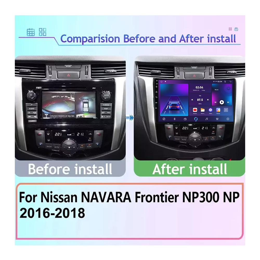 Android Car Radio For Nissan NAVARA NP300 2016-2018 Multimedia Player Head Unit Stereo GPS Navigation BT WIFI 1+16GB