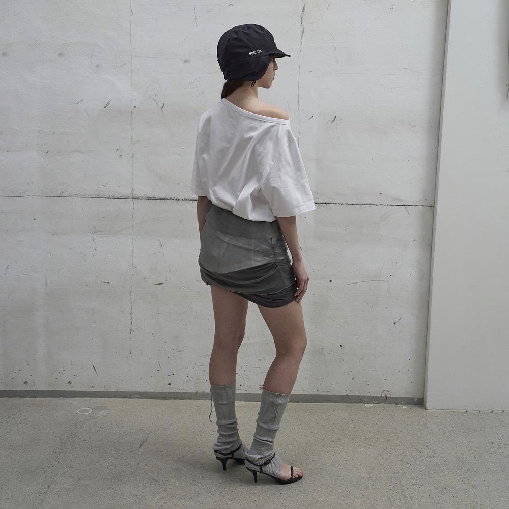 Lcdc Tm Sheer Frill Layered Knit Skirt (Grey)