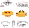10x XT60E-M Male Connectors for RC Lipo Batteries – High Quality Secure Connection – for Drones, RC Cars – Yellow