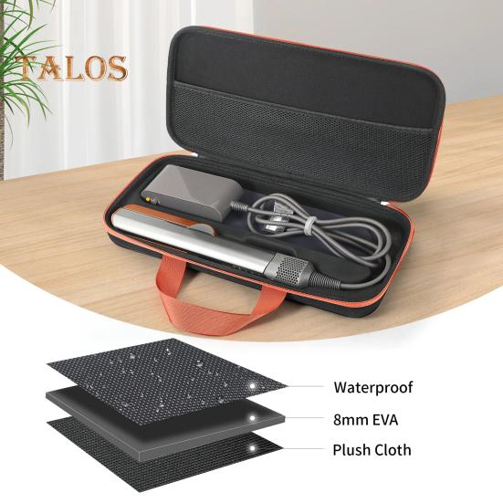 Сумка для хранения выпрямителя для волос Жесткий чехол для переноски с противоударным слоем EVA на молнии Ударопрочная водонепроницаемая сумка для хранения для Airstrait HT01