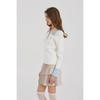 Goxo Smile Heart Knit White Double Collar