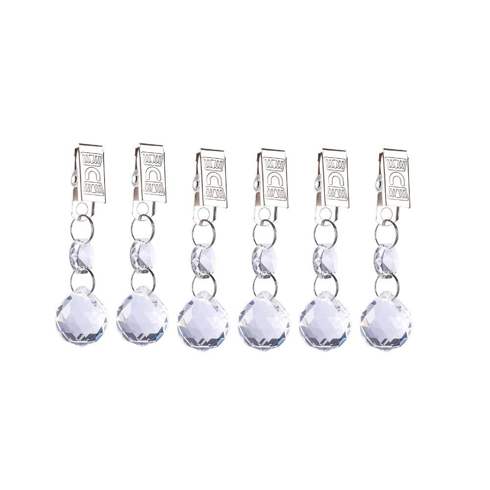 6PCS Heavy Duty Glass Table Cover Pendant Windproof Tablecloth Hanger Wedding