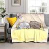 Cartoon Peach Cat Blanket Super Warm Children Girl Cute Cat Blanket Travel Bedding Sofa Bed Blanket Birthday Lover Gift