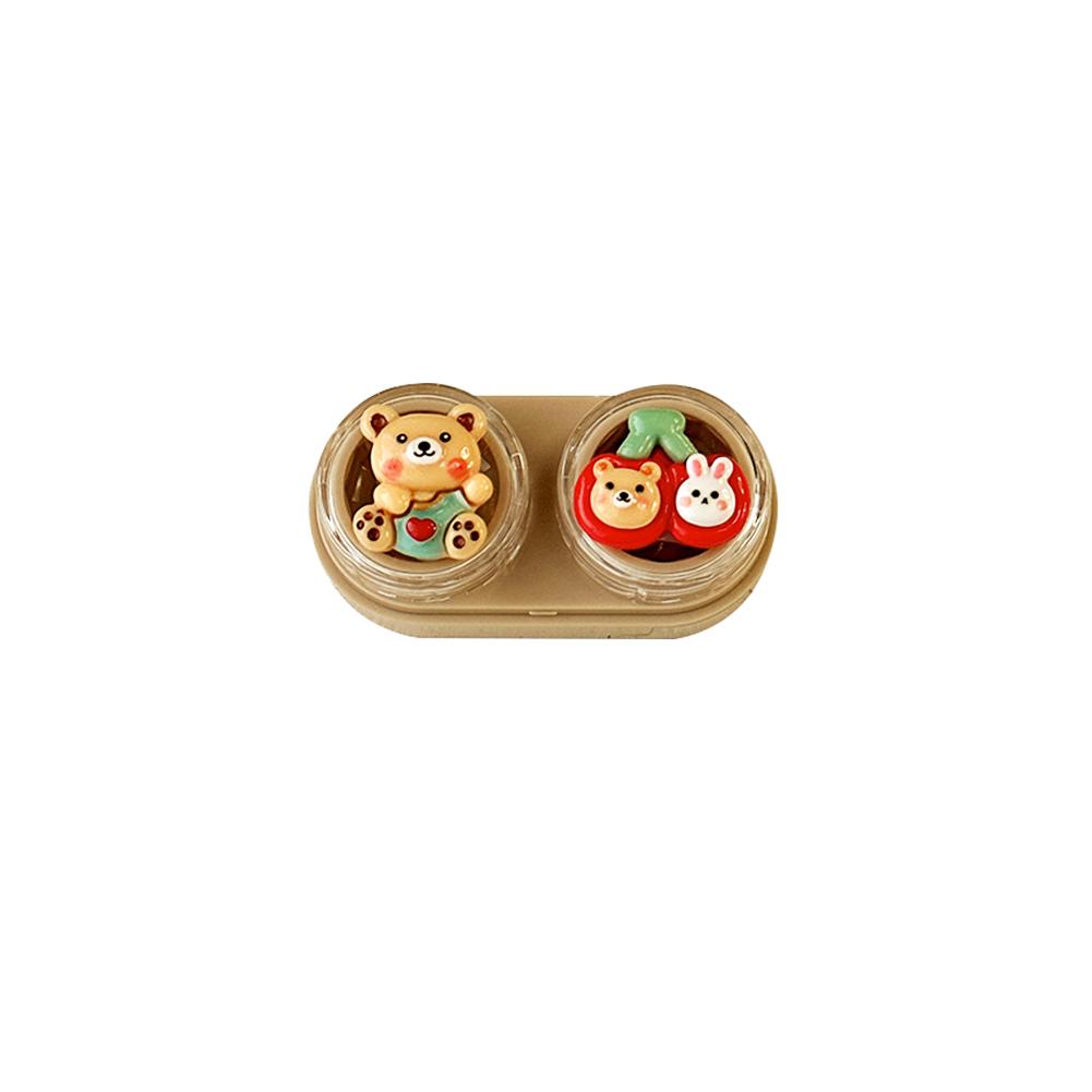 Cartoon Creative Drawer Style Contact Lens Case Compact Portable Contact Lens Care Box Multicolor Contact Lens Companion Box