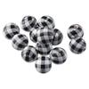 40pcs 16mm Buffalo Plaid Wood Beads Black White Checked Checked Beads Round Beads  Home Wall Decor
