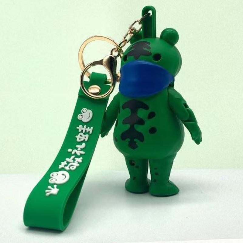 Simple Fidgets Toy Press Saluting Frogs Keychain Stress Relief Hand Toy Backpack Charm Accessories Valentines Day