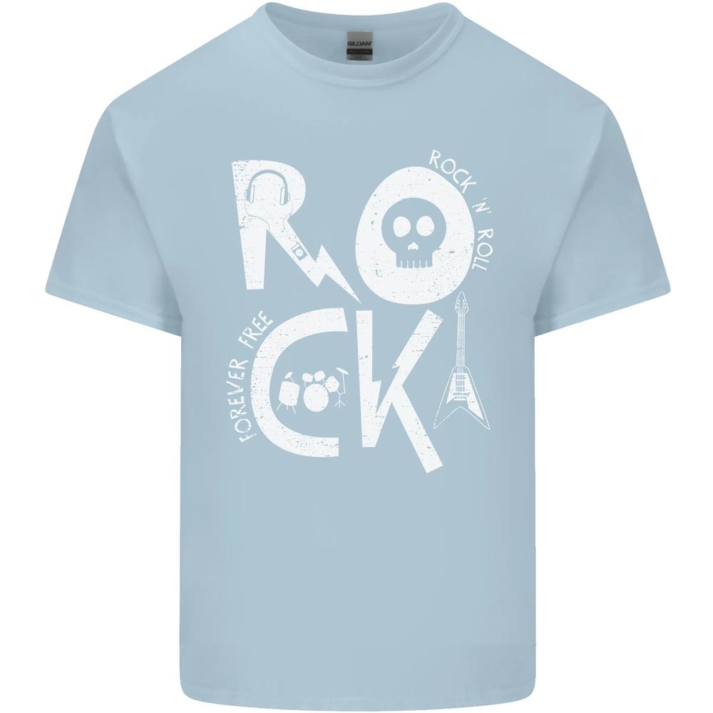 Rock Music Symbols Guitar Skull Unisexs Cotton TShirt Tee Top