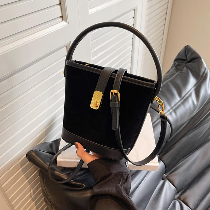 Осень/зима Ретро Нишевый Дизайн Замшевая Сумка Новая Женская Сумка Через Плечо Модная Сумка Кроссбоди Портативная Сумка-Ведро KTY