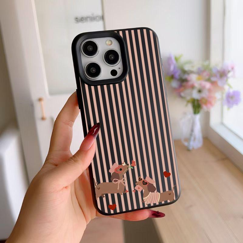Dachshund Pattern Phone Case For iPhone 17 16 15 14 13 12 11 Pro Max Silicone Cover For iPhone 17 Air 16 Plus Candy Soft Fundas