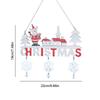 Wooden Santa Claus Elk Snowman Christmas Hanging Pendants Christmas Hanging Ornaments Christmas Decorations for Home Door