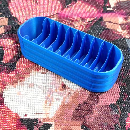 Коробка для хранения алмазных пакетиков Держатель для аксессуаров для алмазной живописи с 10 отделениями Органайзер для расходных материалов для рукоделия для алмазных пакетиков, ручек и инструментов