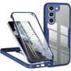 Защитный чехол - E.F.CONNECTION - Samsung Galaxy S23+ - 360° Двусторонний - Темно-синий - Полужесткий