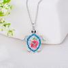 Boho Style Turtle Necklace Silver color With Blue Opal Turtle Pendant Necklace Ocean Animal Necklace Jewelry Gifts for Women
