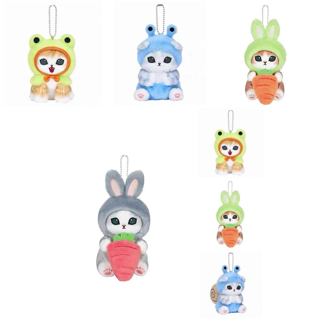 Очаровательный плюшевый брелок для ключей в виде кошки-улитки, очень мягкий короткий плюш, 14 см, серия «Животные»