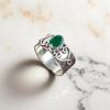 Зеленый Оникс Драгоценный Камень 925 Стерлинговое Серебро Ювелирные Изделия Ручной Работы Женское Кольцо Для Подарка RR-16-8