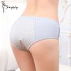 Женские японские хлопковые треугольные трусы большого размера с карманами для предотвращения менструальных выделений