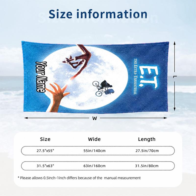 E.T Custom Name Beach towels also serve as bath towels summer essential a musthave for the outdoors the beach and the pool