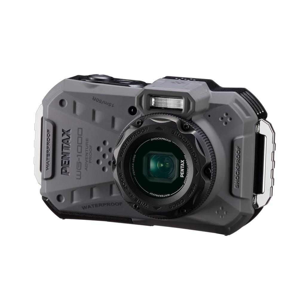 Pentax Gray Fully Waterproof Digital Camera 15m Waterproof Hour 2m Shockproof Dustproof 2153 WG-1000 (1 Continuous)